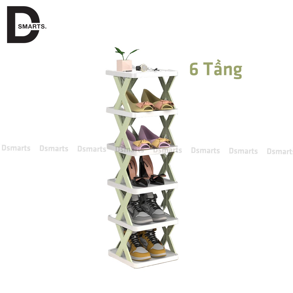 Kệ để giày dép chữ X thông minh có thể tháo lắp gấp gọn, kệ để đồ trang trí đa năng cao cấp C2202