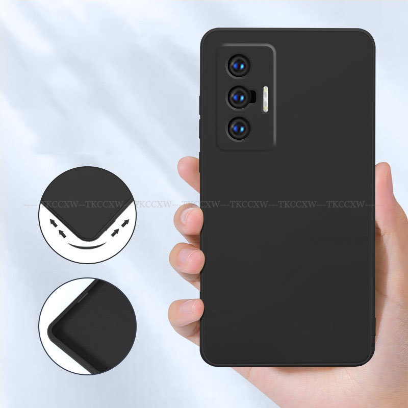Ốp Điện Thoại TPU Dẻo Vuông Màu Kẹo Ngọt Tươi Tắn Đơn Giản Cho Vivo X90 X80 X70 X60 Pro