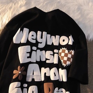 Áo thun form rộng tay lỡ IN CHỮ WEYWOT EiNSi ARON SIO Reac UNISEX