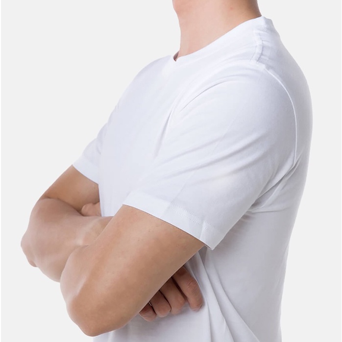 Áo thun trắng trơn Basic mềm mịn co dãn thấm hút mồ hôi 40-100kg form suông Unisex Basetee