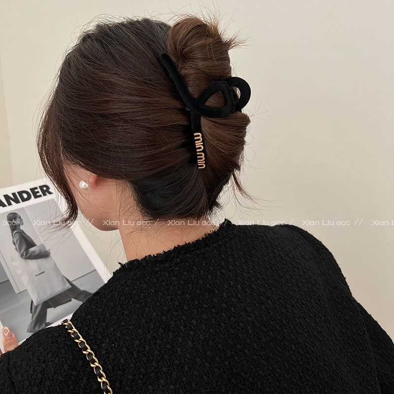 Kẹp Tóc Hình Cá Mập Màu Đen Phong Cách Vintage
