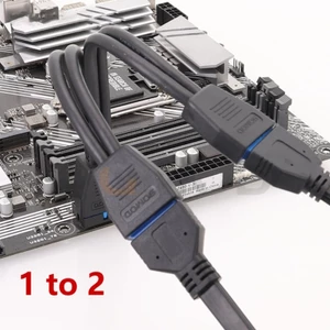 Niki Nhỏ Mini USB 3 0 19 Pin 20Pin Mở Rộng Bên Trong Đầu 1 Đến 2 Adapter Bộ Chia Cáp Cho Bo Mạch Chủ