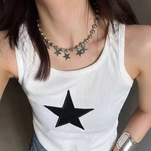Vòng cổ ngôi sao năm cánh GODD Tính khí nữ Niche Net Chuỗi xương đòn màu đỏ