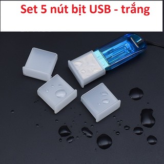 combo 5 Nút Bảo Vệ Đầu Sạc Usb Chống Bụi Chống nước Bằng silicon