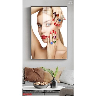 Tranh Trang Trí Tiệm Nail - Tranh Treo Tường Laminate Tráng Gương