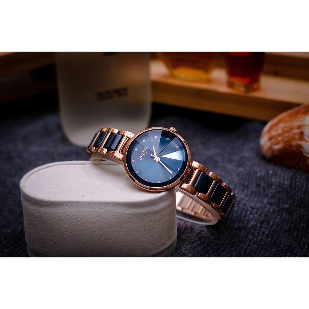 Đồng Hồ Nữ JA-1209C Julius Hàn Quốc + Nữ Trang ESME ES096