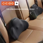 Tựa lưng CICIDO cao cấp có massage hồng ngoại dùng cho ô tô,ghế văn phòng- đệm tựa lưng cao su non bảo vệ cột sống(XH21) — ảnh 1