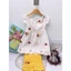 Váy 2 dây xẻ vai mẫu thêu hoa cho bé gái cực sang chảnh 14-22kg, váy thêu hoa cho bé gái