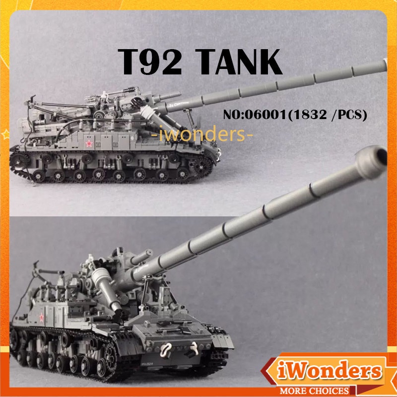 Bộ Đồ Chơi Lắp Ghép T92-Tank Với 4 Bức Tượng Nhỏ 1832 / Cái 06001 ...