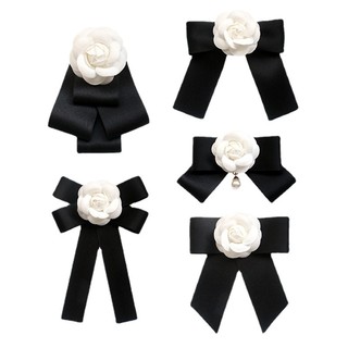 Cổ Điển Camellia - Phụ Kiện Áo Sơ Mi Nữ Với Nơ & Trâm Cài Phong Cách Retro Cho Sinh Viên