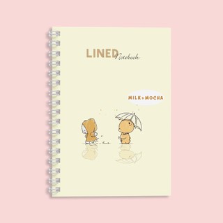 Sổ tay kẻ ngang lò xo B5 TUANVIET BOOKS 120 trang, chủ đề Milk Mocha, phù hợp ghi chép, nhật ký