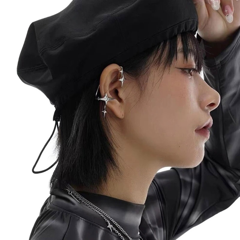 Fashion Star Clip Earrings Ear Cuff for none-Pierced Ears Cartilage Jewelry