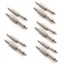 Btsg 10 Cái Túi 1 4 Mono o Jack Bạc Kim Loại 6 35mm Nam Monaural o Cáp Kết Nối Phích Cắm