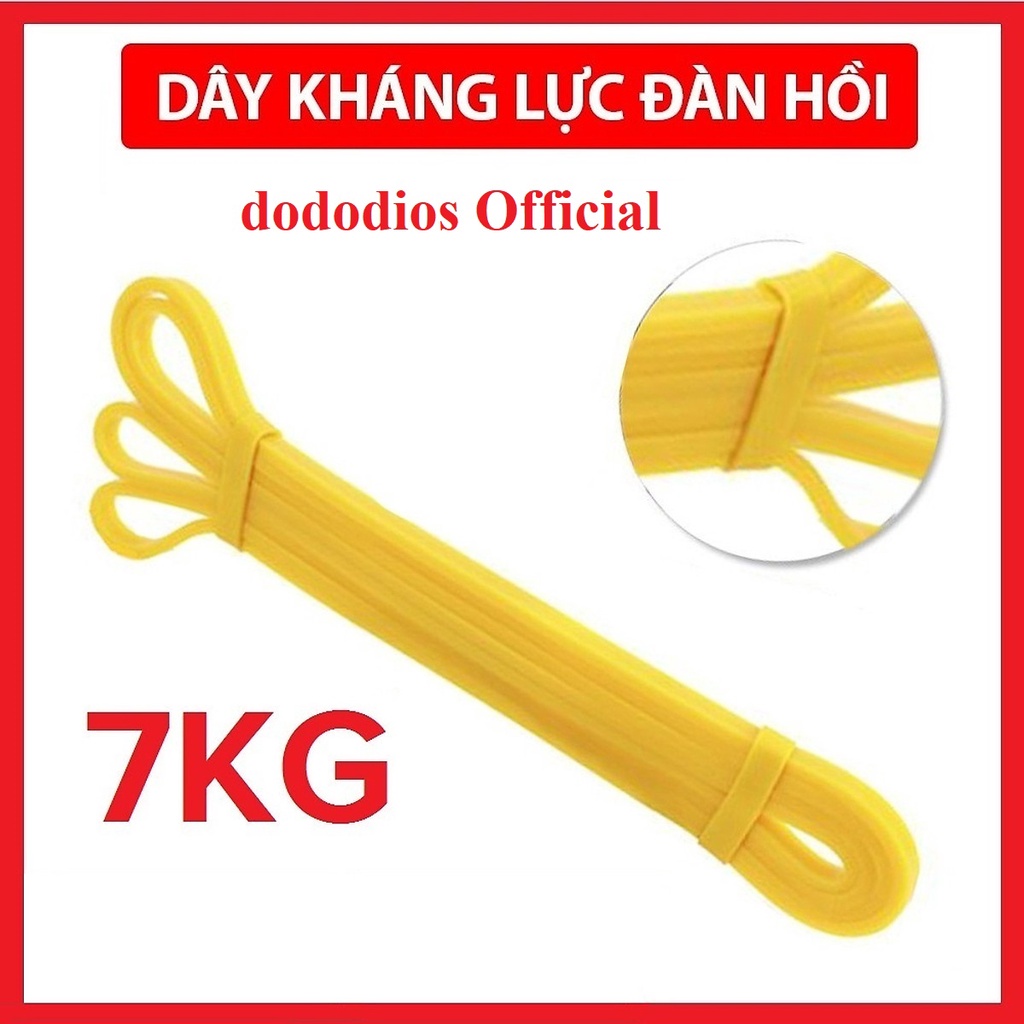 Ảnh Vàng 7kg - Dây Cao Su Kháng Lực Powerband Tập Toàn Thân Chính Hãng Dododios 3