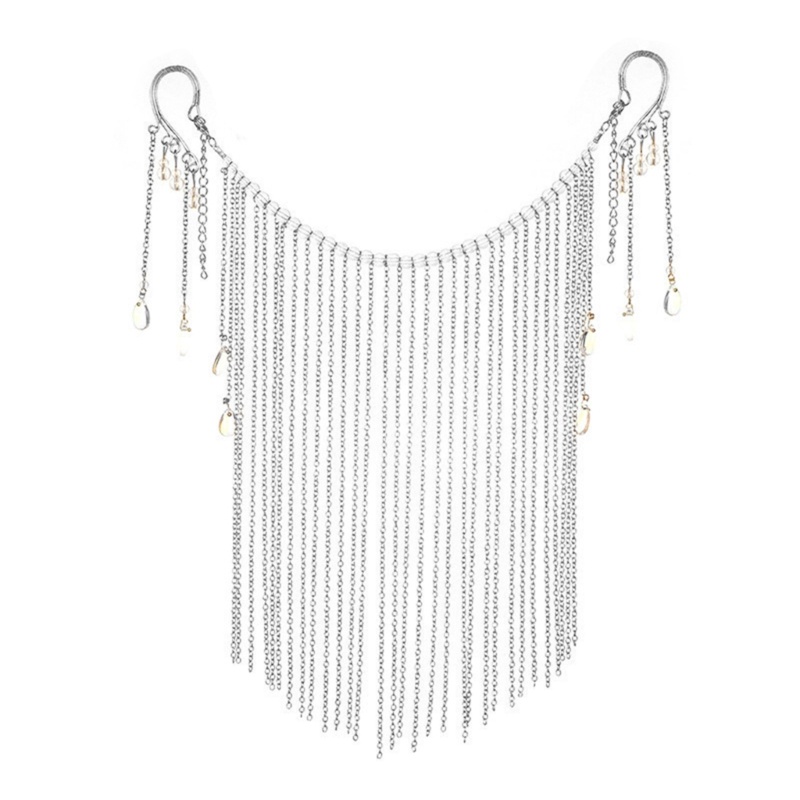 Fl Hanfu Chain Prop Antique Tua Rua Cover Face Hair Supplies Mặt Cổ Trang Sức