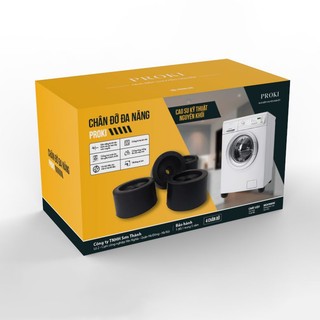 Chống Rung Lắc Máy Giặt PROKI, Tránh Tiến Ồn, Va Đập, Trơn Trượt Cho Máy Giặt, Tủ Lạnh, Bộ 4 Chân Chống Rung Cao Su Đặc