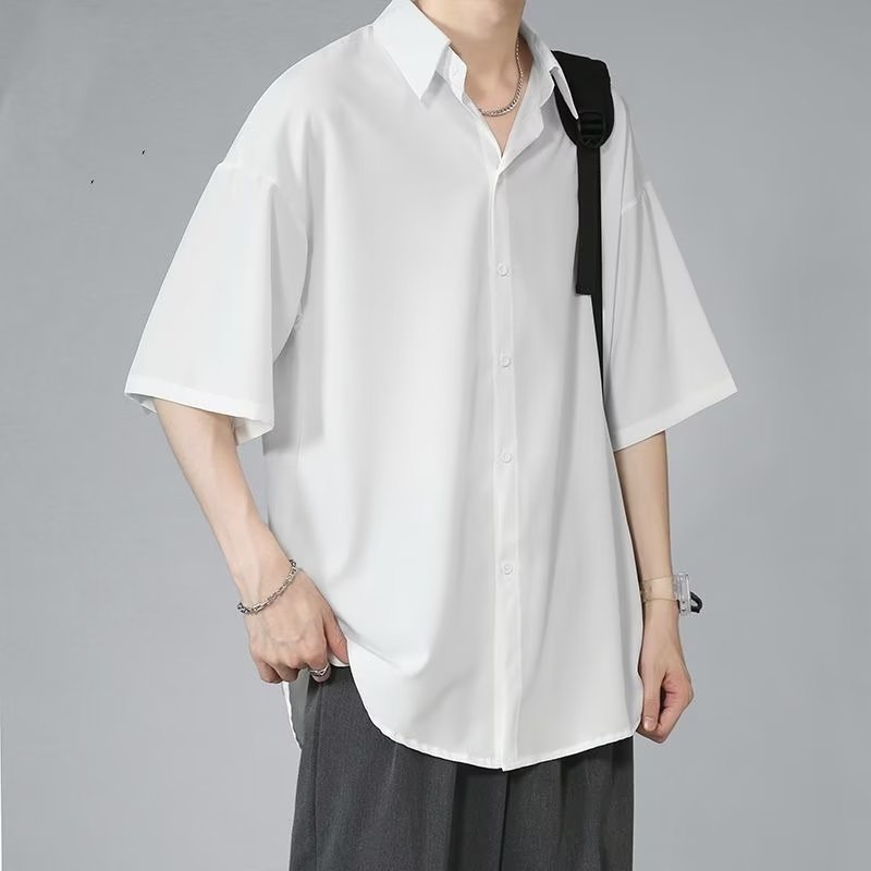 Áo Sơ Mi Mỏng Tay Ngắn Màu Sắc Đơn Giản Có Size Lớn M-8XL Dành Cho Nam Giới | BigBuy360 - bigbuy360.vn