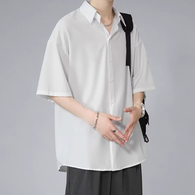 Áo Sơ Mi Mỏng Tay Ngắn Màu Sắc Đơn Giản Có Size Lớn M-8XL Dành Cho Nam Giới | BigBuy360 - bigbuy360.vn