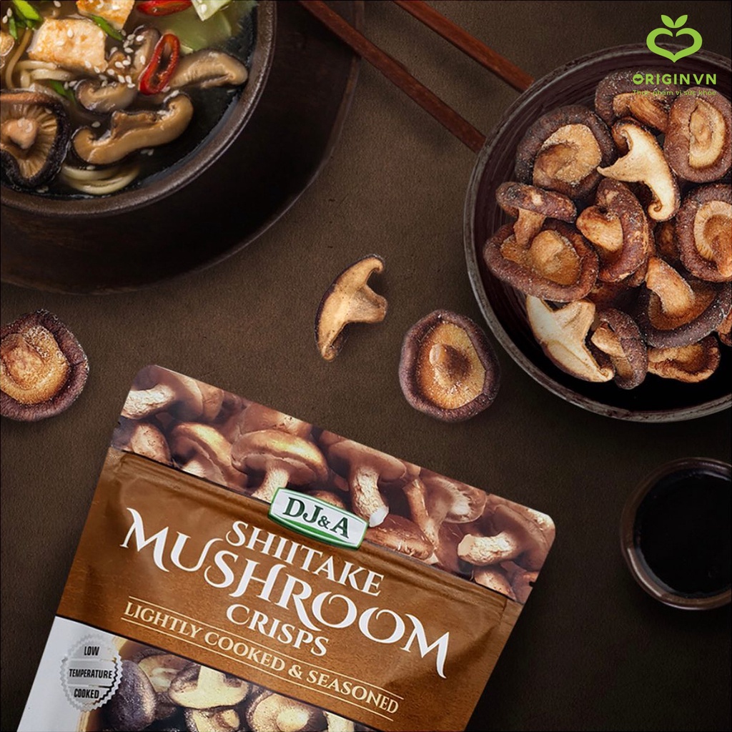 Ảnh Nấm hương sấy giòn DJ&A Úc 65g - Tốt Cho Sức Khỏe - Ăn vặt văn phòng - Snack nấm đông cô - Thay kẹo cho trẻ 1
