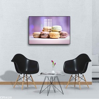 Tranh Treo Tường Bánh Macaron - Tranh Laminate Tráng Gương