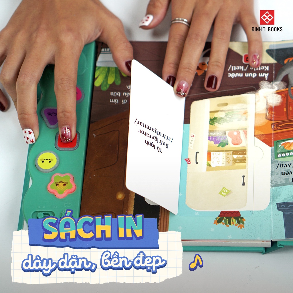 Ảnh Sách âm thanh 5 nút kèm chuyển động tương tác cho trẻ từ 0 - 6 tuổi - Nhiều chủ đề - Đinh Tị Books 2