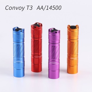 Đèn pin Convoy T3, CRI cao, đèn pin AA 14500, 219 519A 12 nhóm