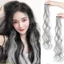 DELMER Dài Sóng Tóc Giả Fasion Vô Hình Hồng Chịu Nhiệt Sợi Liền Mạch Cầu Vồng DIY Phụ Kiện Tóc 1 Cặp Bé Gái Nhiều Màu Sắc Tóc Mảnh