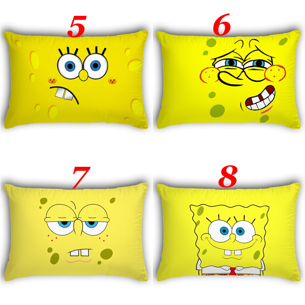 Vỏ gối hình chữ nhật SpongeBob SquarePants SpongeBob và Patrick Star Vỏ gối Sofa Polyeste in một mặt Trang trí nhà cửa (Không có lõi)