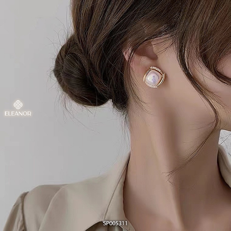 Bông tai nữ chuôi bạc 925 Eleanor Accessories ngọc trai nhân tạo phụ kiện trang sức khuyên tai 5311