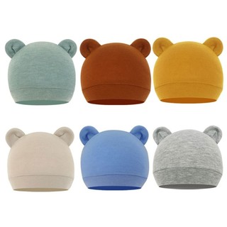 Cli Cotton Mũ Sơ Sinh Cho Bé Gái Mũ Trẻ Sơ Sinh Mũ Gấu Dễ Thương Mũ Mũ Ấm Áp