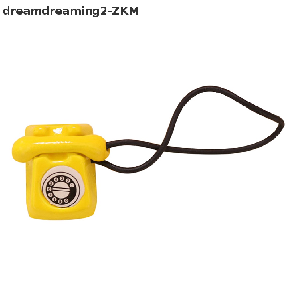 [Dreaming] Mô Hình Điện Thoại Bàn Mini Cổ Điển Trang Trí Nội Thất Nhà Búp Bê [zkm]