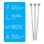 15 Chiếc Cocktail Picks, 4 Inch Có Thể Tái Sử Dụng Thép Không Gỉ Chọn Cocktail Tăm Cho Ô Liu Món Khai Vị Sandwich