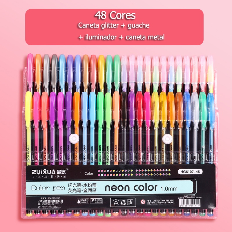Set 48 Bút Gel Kim Tuyến Nhiều Màu Sắc Dùng Vẽ Tranh Nghệ Thuật