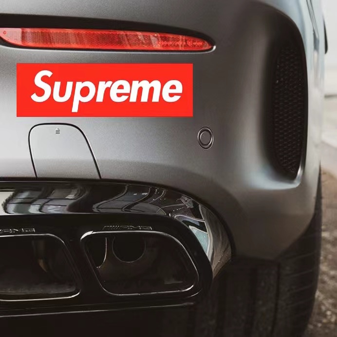 Hl Miếng Dán Trang Trí Xe Hơi / Mũ Bảo Hiểm Họa Tiết Hoạt Hình Supreme Độc Đáo
