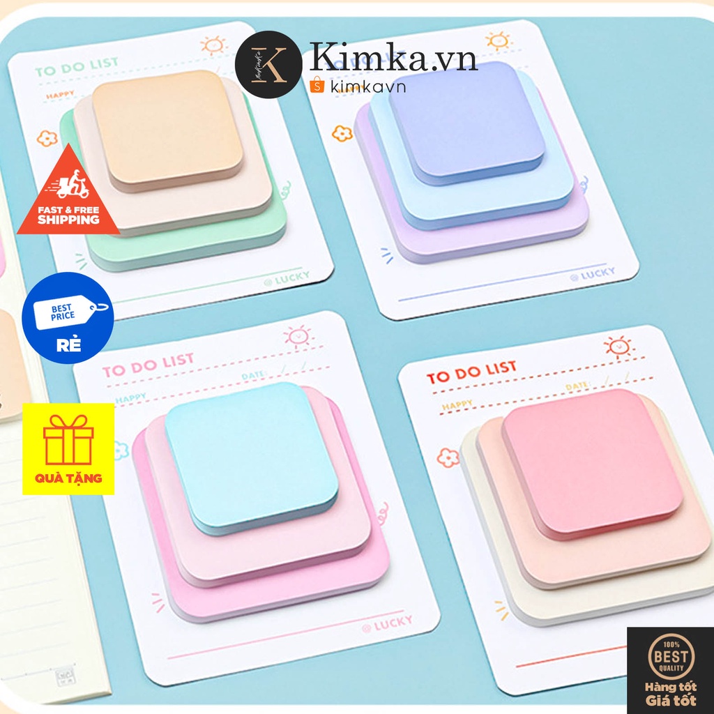 (0161) Giấy Note Ghi Chú Nhiều Cỡ Hình Vuông | Shopee Việt Nam