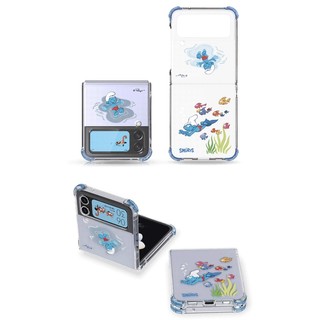 Samsung Collaboration Case for galaxy z flip 4 - kakao friends choonsik korean air blackyak smurf pink green yellow flip4 bumper
