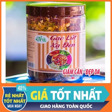 Hộp 500g trà gạo lứt xạ đen giảm_cân, trà gạo lứt huyết rồng giảm_mỡ bụng , thanh lọc cơ thể, an_thần ngủ ngon