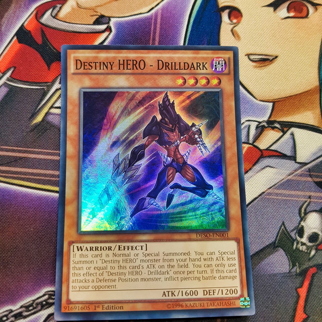 Yu-Gi-Oh! - Destiny Hero - Drilldark - LEHD-ENA11 - Común - 1ª Edición - Mazos De Héroe Legendarios - Baraja De Héroe De Destiny