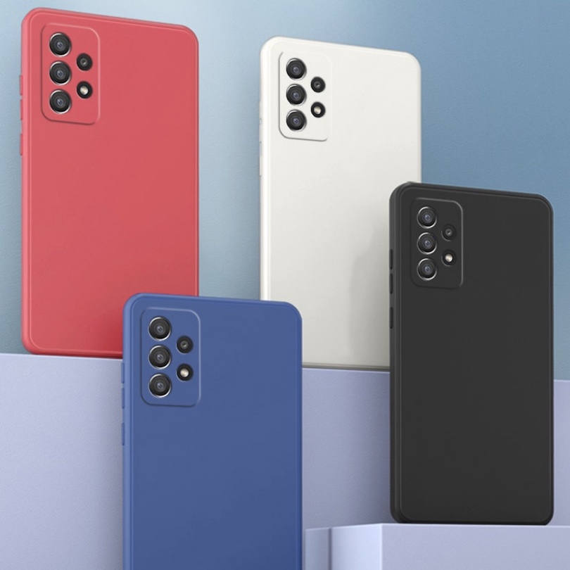 Ốp Điện Thoại TPU Dẻo Vuông Màu Kẹo Ngọt Tươi Tắn Đơn Giản Cho Samsung Galaxy A14 A04e A54 A34 A04 A04S M13 5G
