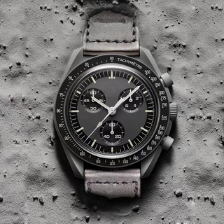 Đồng hồ nam Chất lượng cao Bioceramic Planet Moon Watch Chức năng đầy đủ Đồng hồ chuyển động Quarz Chronograph Đồng hồ đeo tay Dây da phát sáng chống nước Đồng hồ đeo tay có hộp