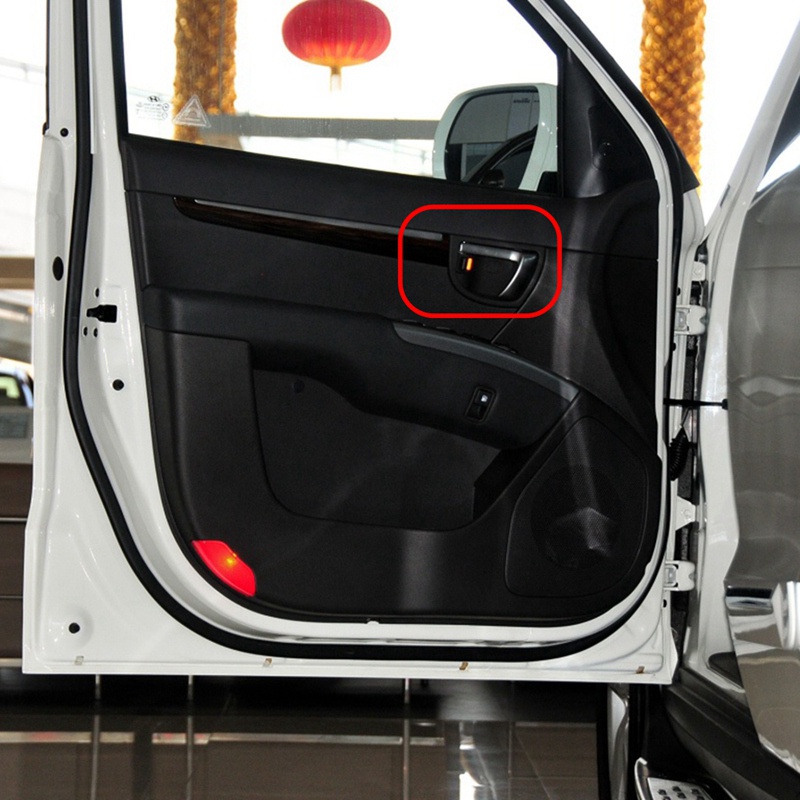 Tay nắm cửa trong nội thất phía trước hoặc phía sau cho 2007-2012 Hyundai Santa Fe W / Núm đen