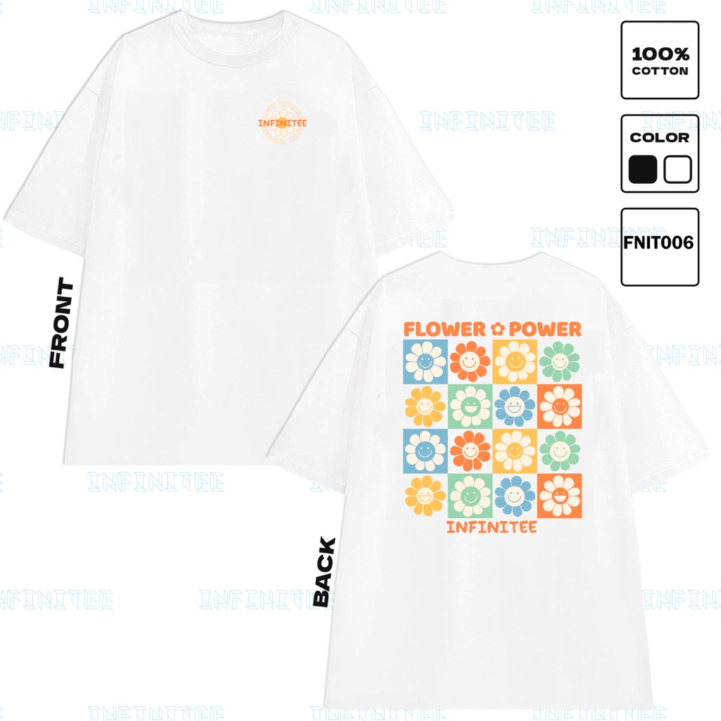 Áo thun INFINITEE Fni006T Thun 100% Cotton - form rộng Unisex.