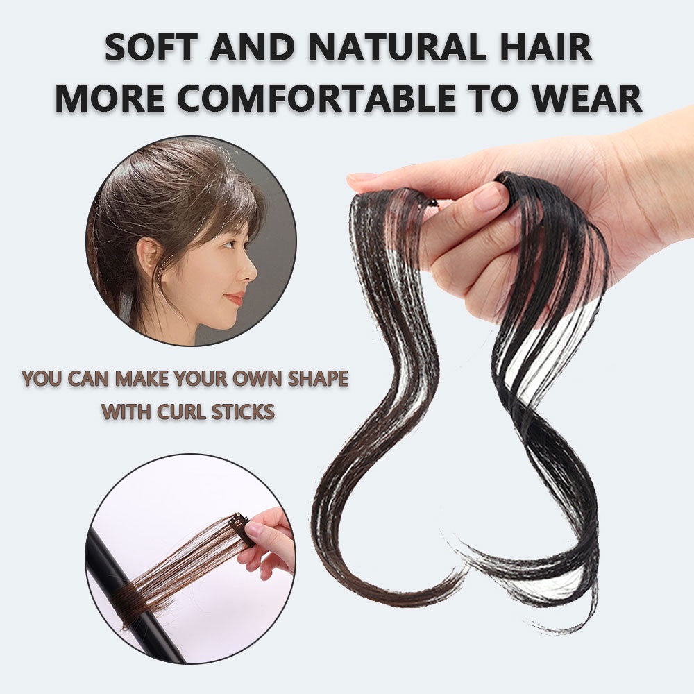 Bộ Tóc Giả 3 Màu Nâu Đen Kiểu Pháp Cho Nữ
