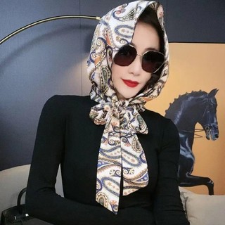 Mũ POCKETN Baotou, Khăn xếp Hồi giáo chống nắng bằng lụa mô phỏng, Mũ trùm đầu mềm thoáng khí thời trang dành cho nữ