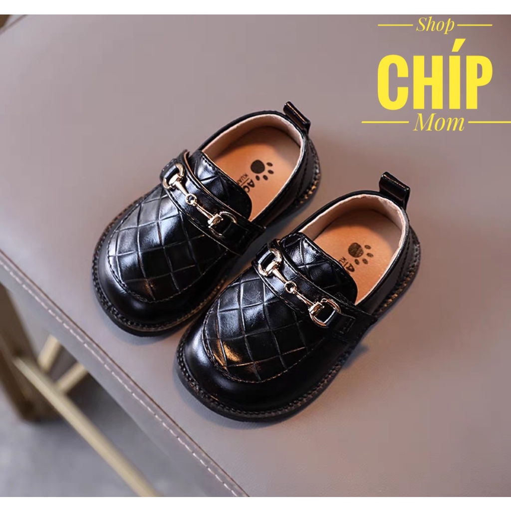 giày cho bé gái giày lười cho bé trai MG BABY da PU mềm êm chân đế chống trượt mẫu mới nhất năm QCCC MO836 ( ảnh thật )