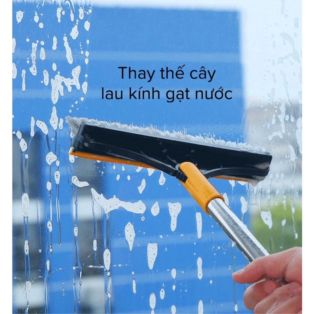 Cây chổi chà quét sàn nhà tắm nhà vệ sinh đa năng 2 trong 1 gạt nước cọ sạch khe hẹp và góc tường