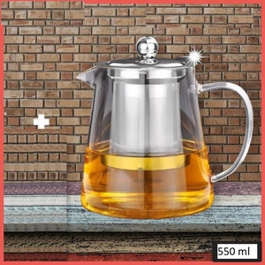 Ấm Pha Trà , Cafe Thủy Tinh Chịu Nhiệt , Lõi Lọc Inox 304 Dung Tích Lớn Hàng Cao Cấp