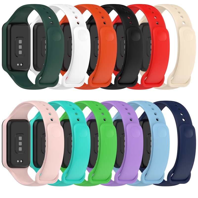 Xiaomi Smart Band 8 Active Dây Đeo Thay Thế Chất Liệu Silicon Màu Trơn Cho xiaomi smart band8 active dây đeo