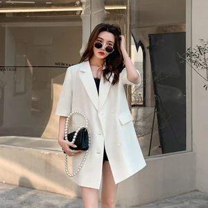 Áo Khoác Vest Tay Ngắn Dáng Rộng Cỡ Lớn Thời Trang Cao Cấp Cho Nữ