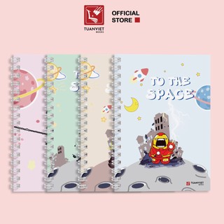 Sổ tay kẻ ngang lò xo B5 TUANVIET BOOKS 120 trang, chủ đề Paws Avengers, phù hợp ghi chép, nhật ký